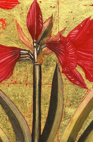 Amaryllis with Gold Leaf