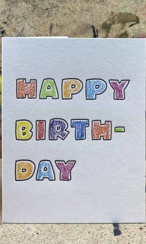 Happy Birthday with Crayons