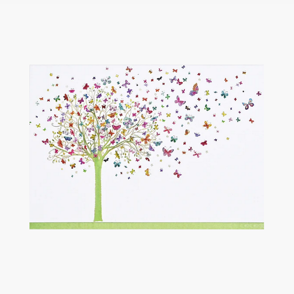 Tree Of Butterflies Note Cards